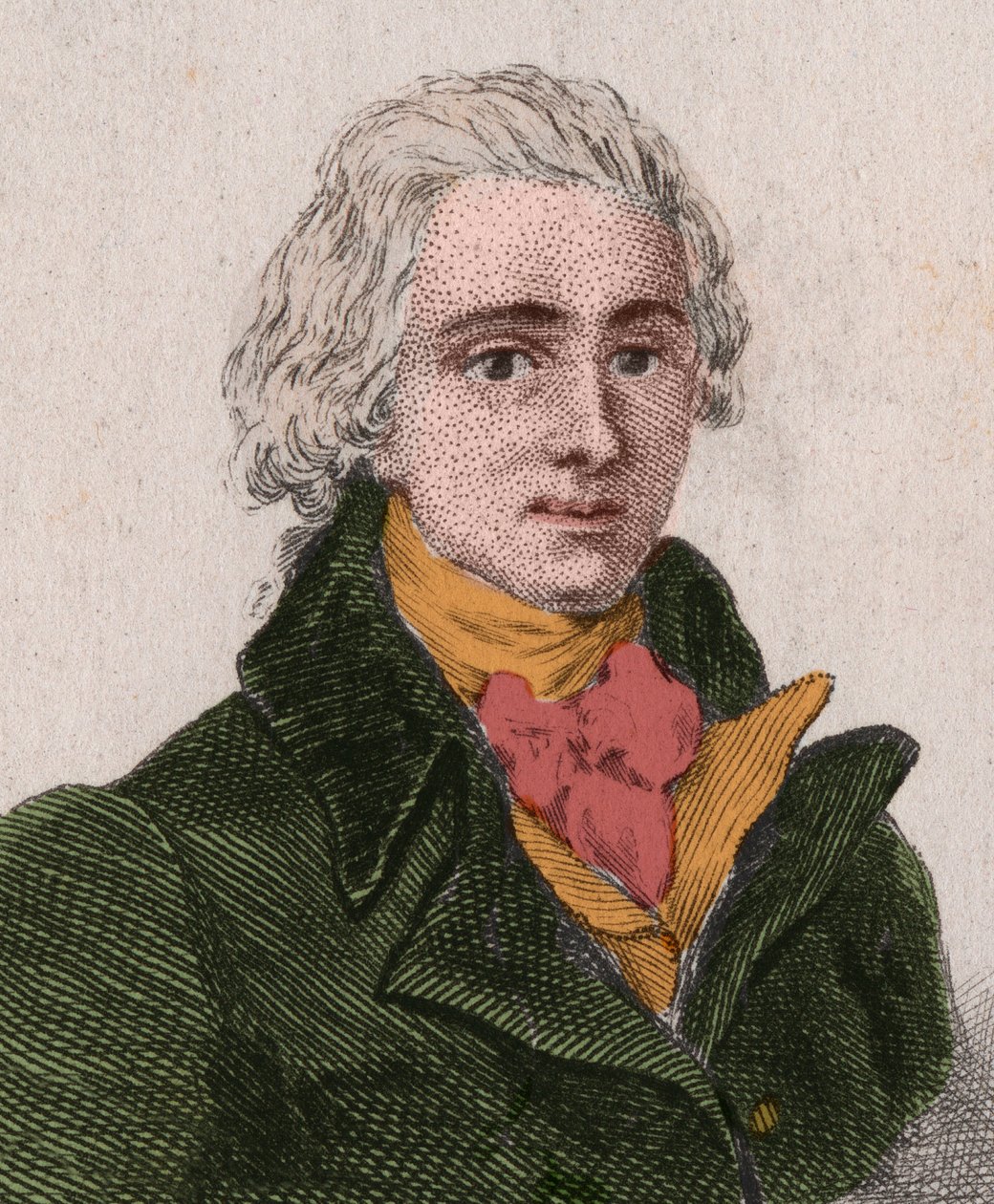 Jean-Pierre-Claris de Florian (1755-1794), dramaturgo, novelista, poeta, fabulista francés. Grabado de 1876. de Unknown artist