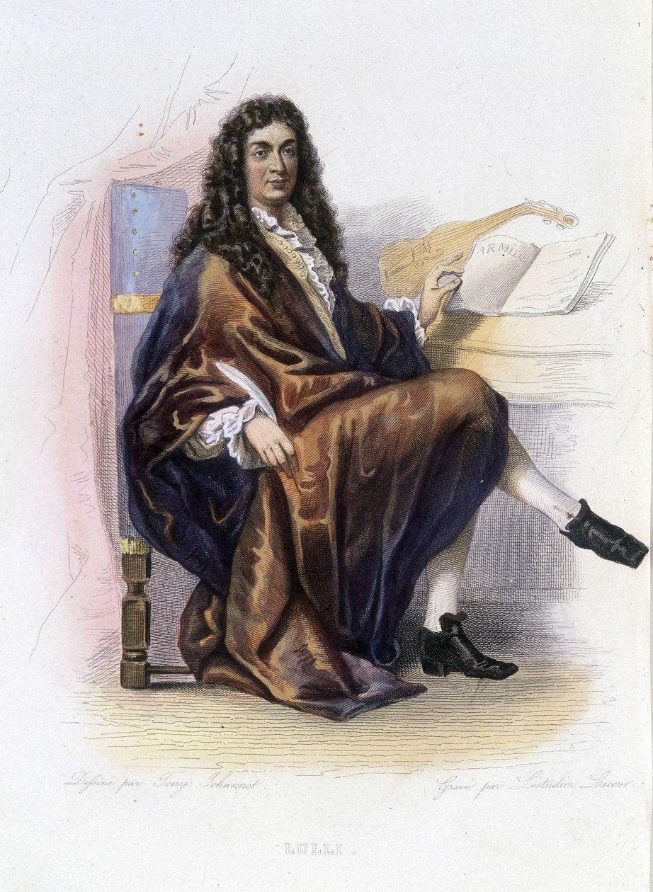 Jean Baptiste Lully (Giovanni Battista Lulli) (1632-1687) - en "Le Plutarque français", Ed. Mennechet de Unknown artist