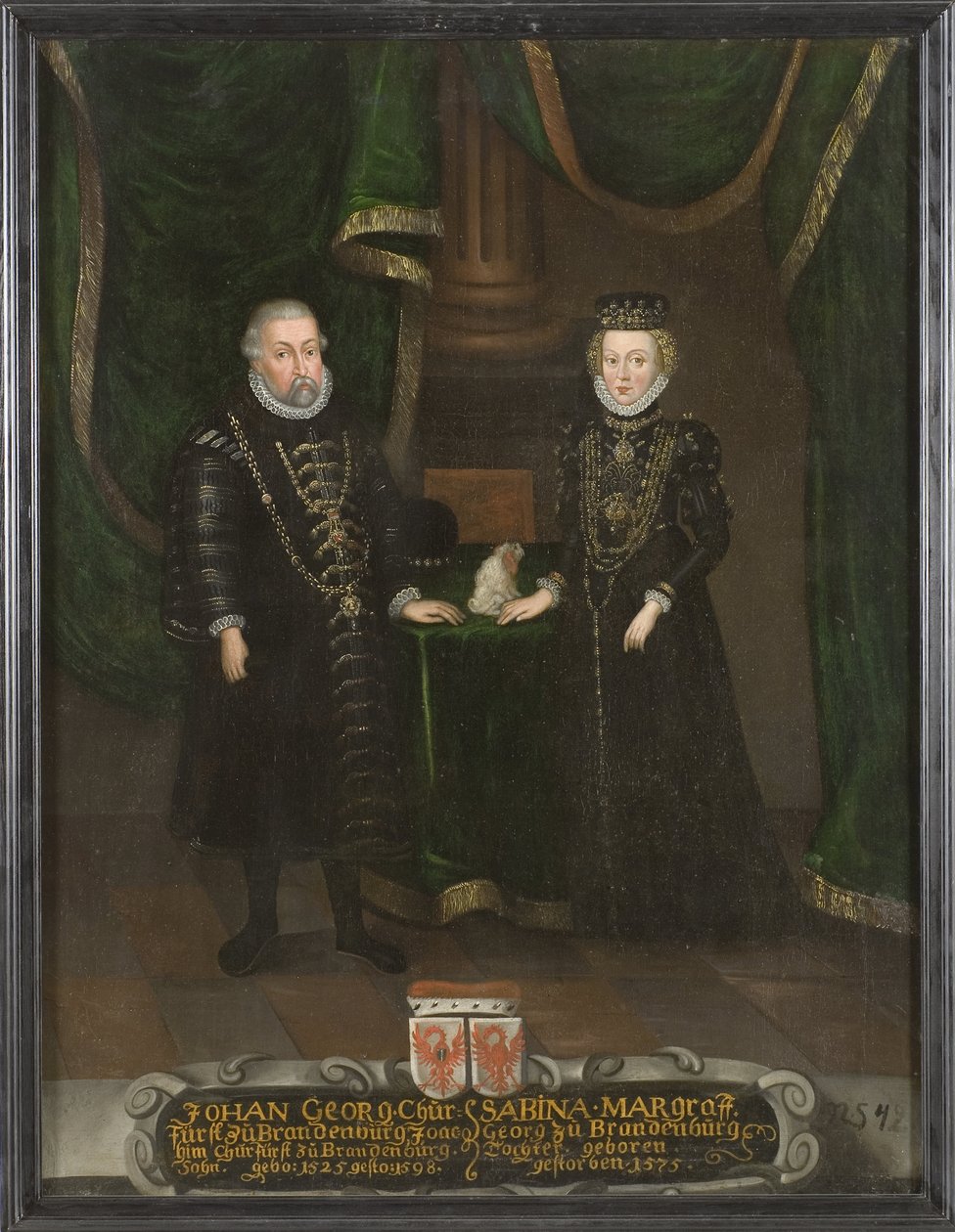 Juan Jorge (1525-1598), Elector de Brandeburgo y Sabina de Brandeburgo-Ansbach (1529-1575), Electora de Brandeburgo de Unknown artist