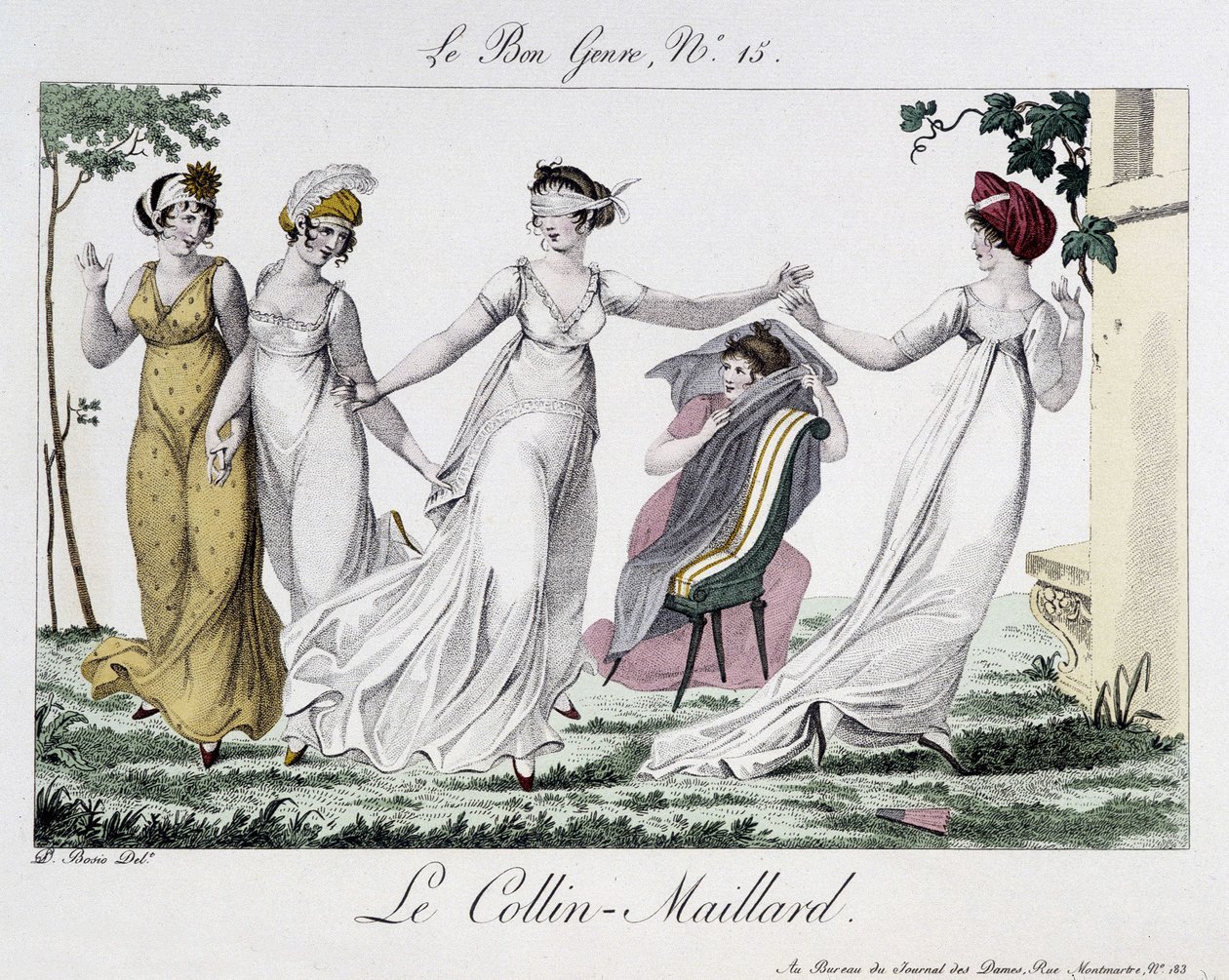 Juego del Colin-Maillard (Colin Maillard) - en "Le Bon genre", n°14, principios del siglo XIX de Unknown artist