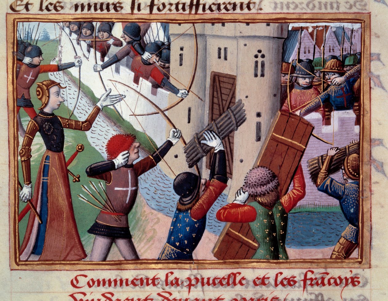 Juana de Arco en el asedio de París liderando el asalto a la puerta de Saint-Honoré el 8 de septiembre de Unknown artist
