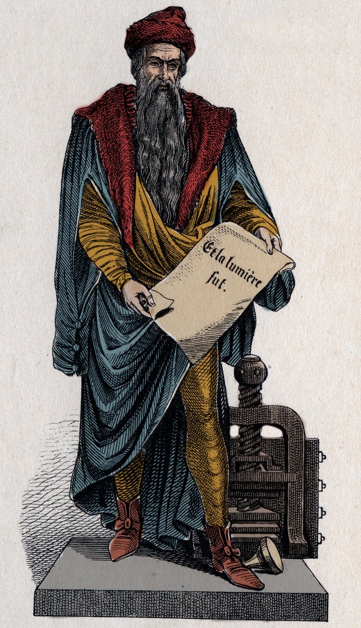 Johann Gutenberg, impresor y orfebre alemán de Unknown artist