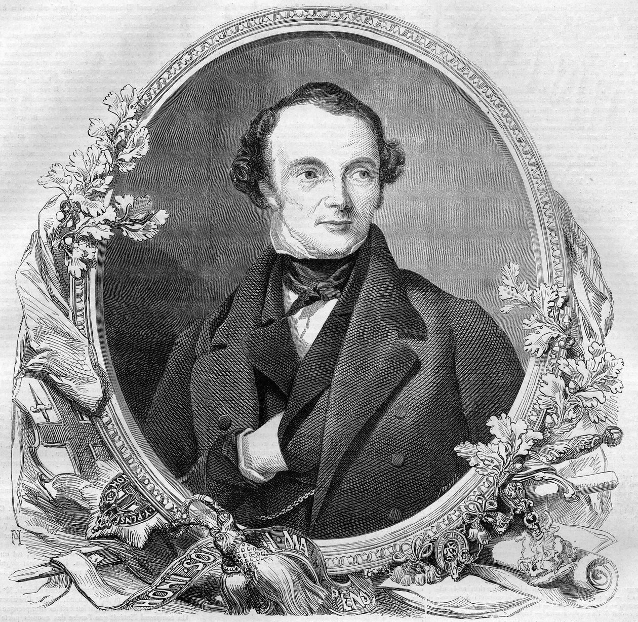 John Russell (1792-1878), político británico. Grabado de 1860 de Unknown artist