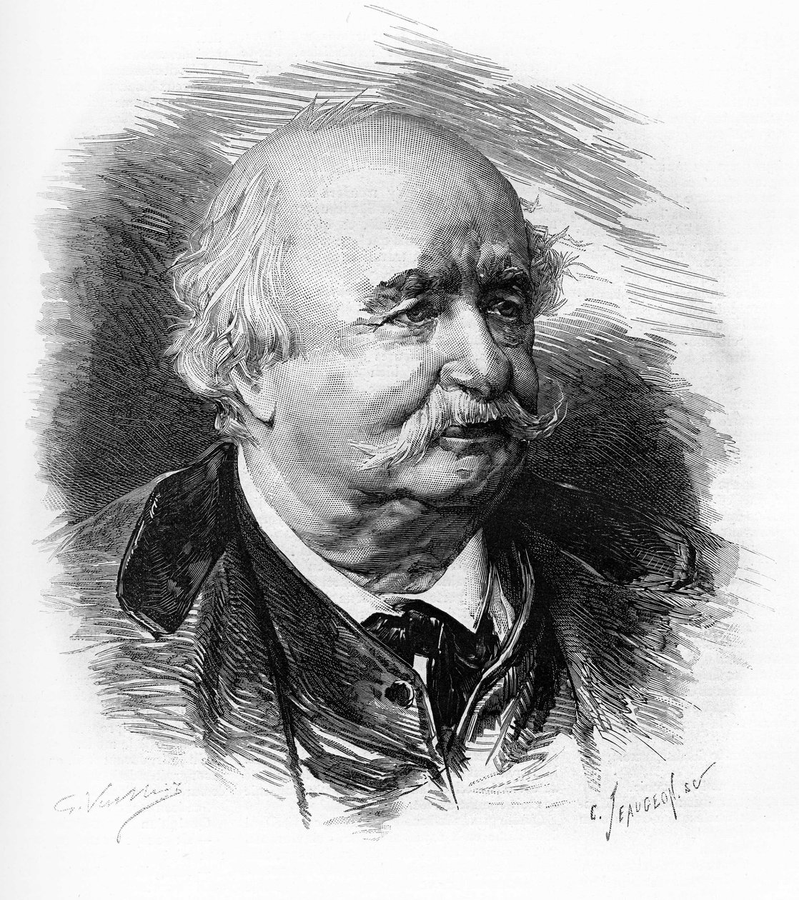 Jules Sandeau (1811-1883), escritor, novelista y dramaturgo francés de Unknown artist