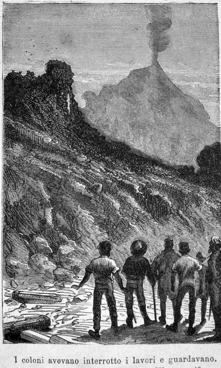 Jules Verne: La isla misteriosa. Ilustración del siglo XIX de Unknown artist