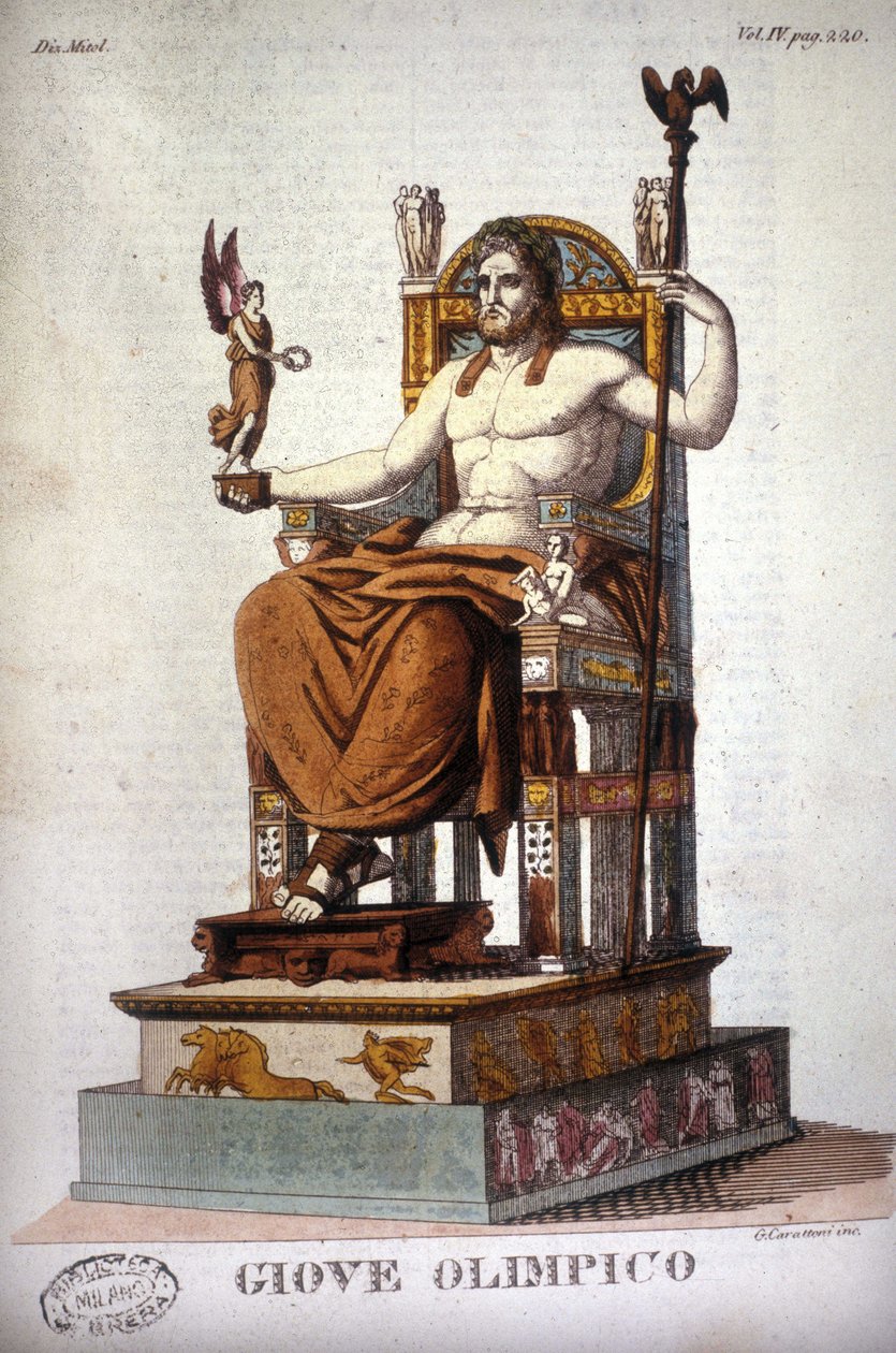 Júpiter (Zeus) - grabado de Unknown artist