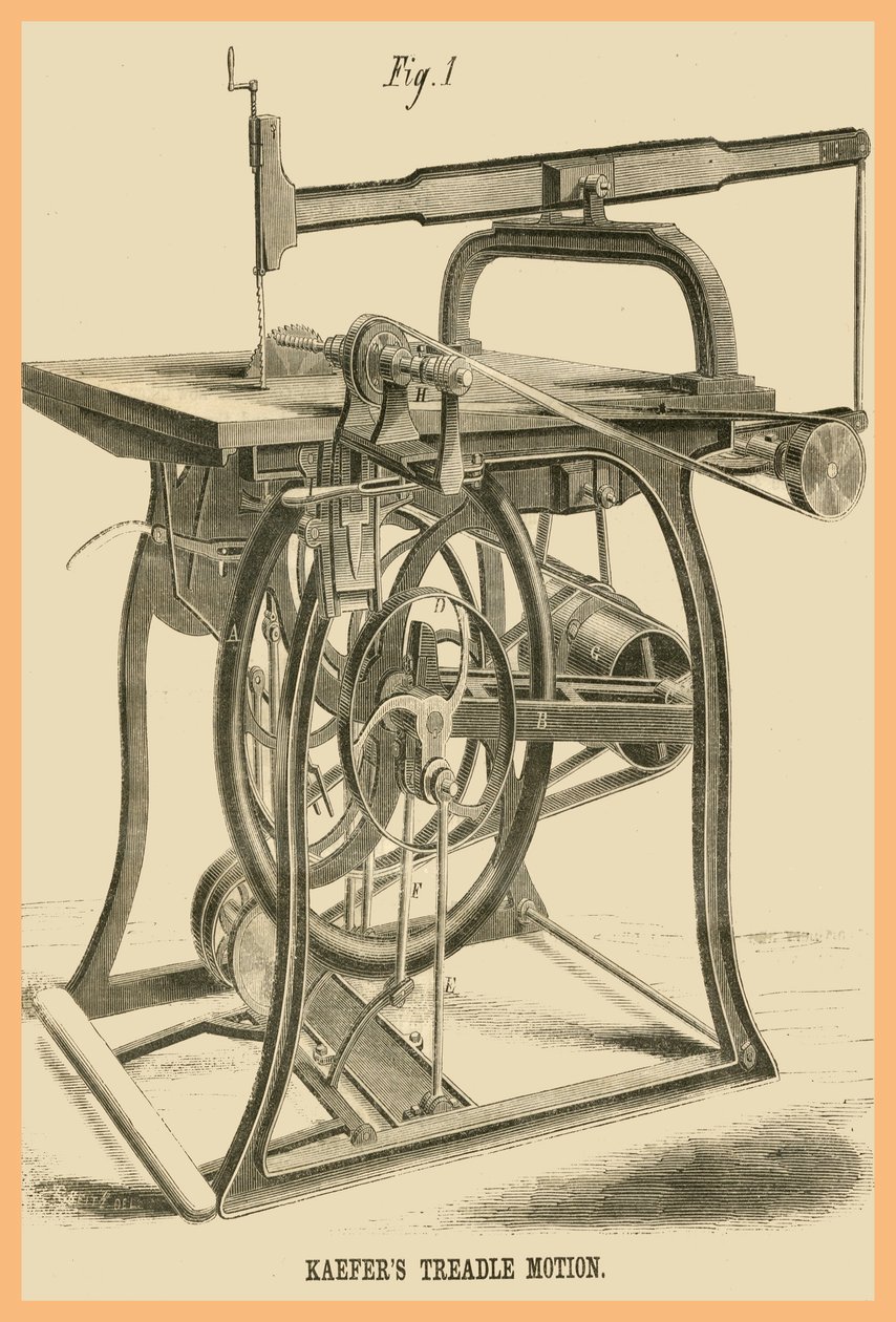 Movimiento Kaefers Treadle de Unknown Artist