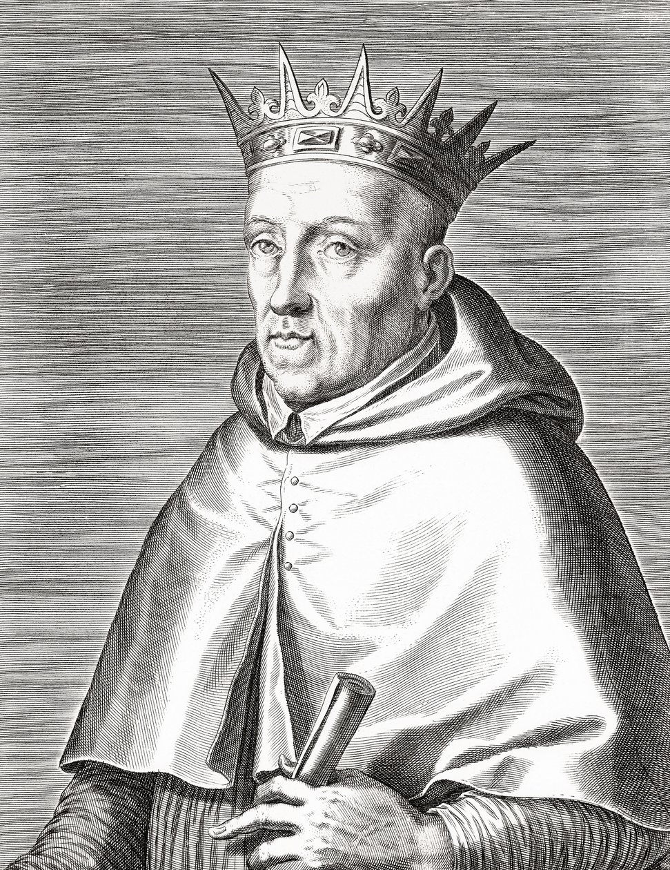 Rey Enrique I de Portugal y un cardenal. Henrique I. Retrato. de Unknown artist