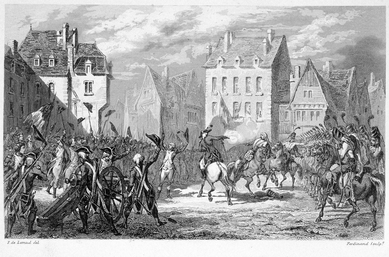 La Guardia Nacional de Varennes (22 de junio de 1791) - en “Fasttes de Gardes nationales de France” de Unknown artist