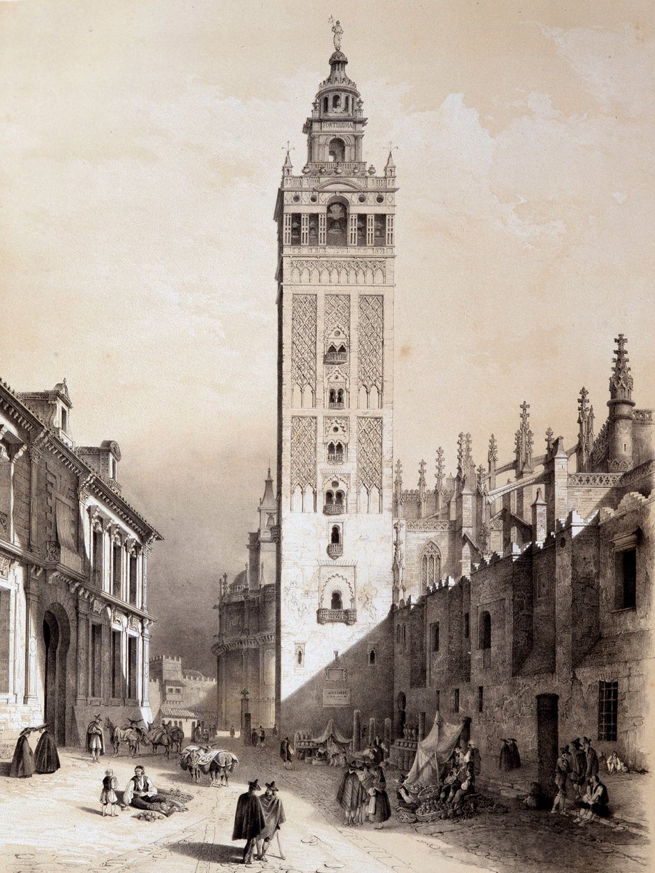 La Giralda, Sevilla, “España Artística y Monumental de los sitios y monumentos famosos de España” por Don Genaro Pérez de Villa de Unknown artist
