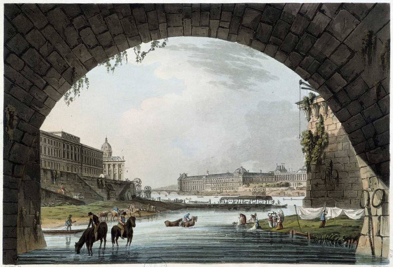 La Monnaie, 4 Naciones en París visto por J.C.Mats, Publicado por W.Miller en Londres-1806 de Unknown artist