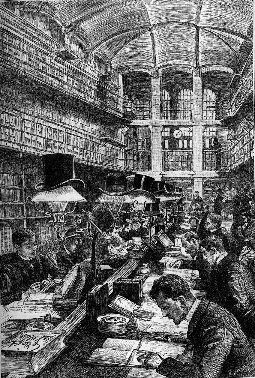 La biblioteca Cujas de la Escuela de Derecho de París, Grabado en el “Journal de la Jeunesse” de Unknown artist