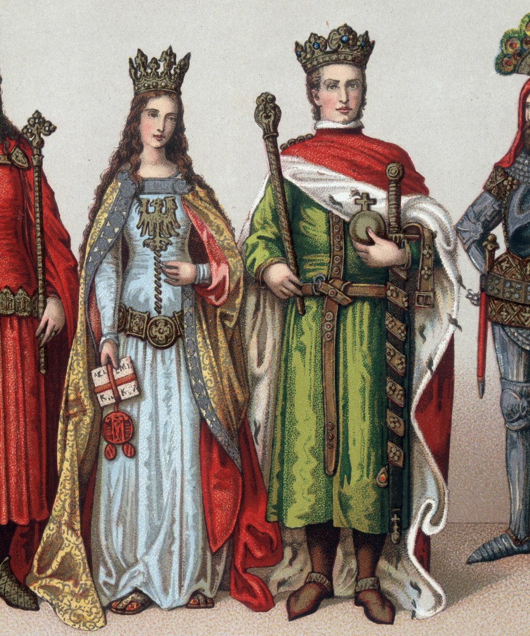 Ladislao II o V Jagellón (1350-1434), Gran Duque de Lituania y Rey de Polonia. Cromolitografía del siglo XIX. de Unknown artist