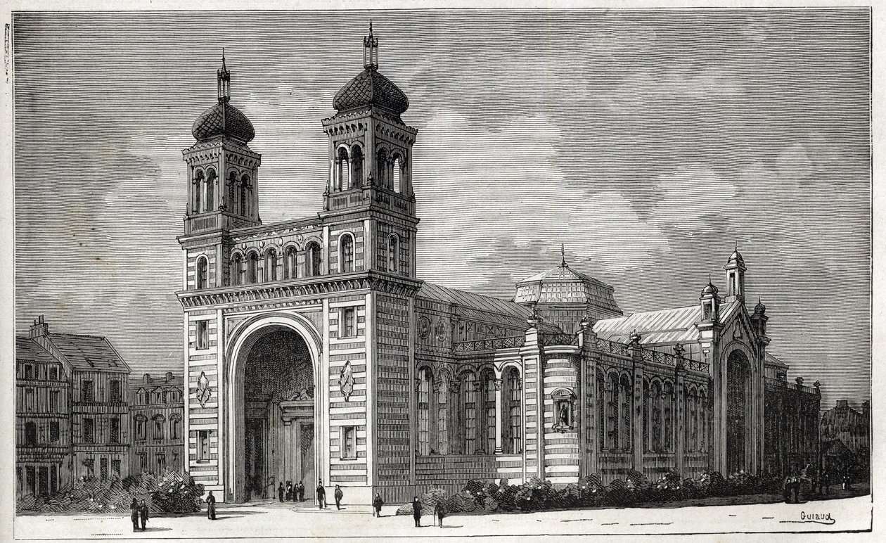Le Palais Rameau (1878-1881) en Lille - grabado de 1884 de Unknown artist