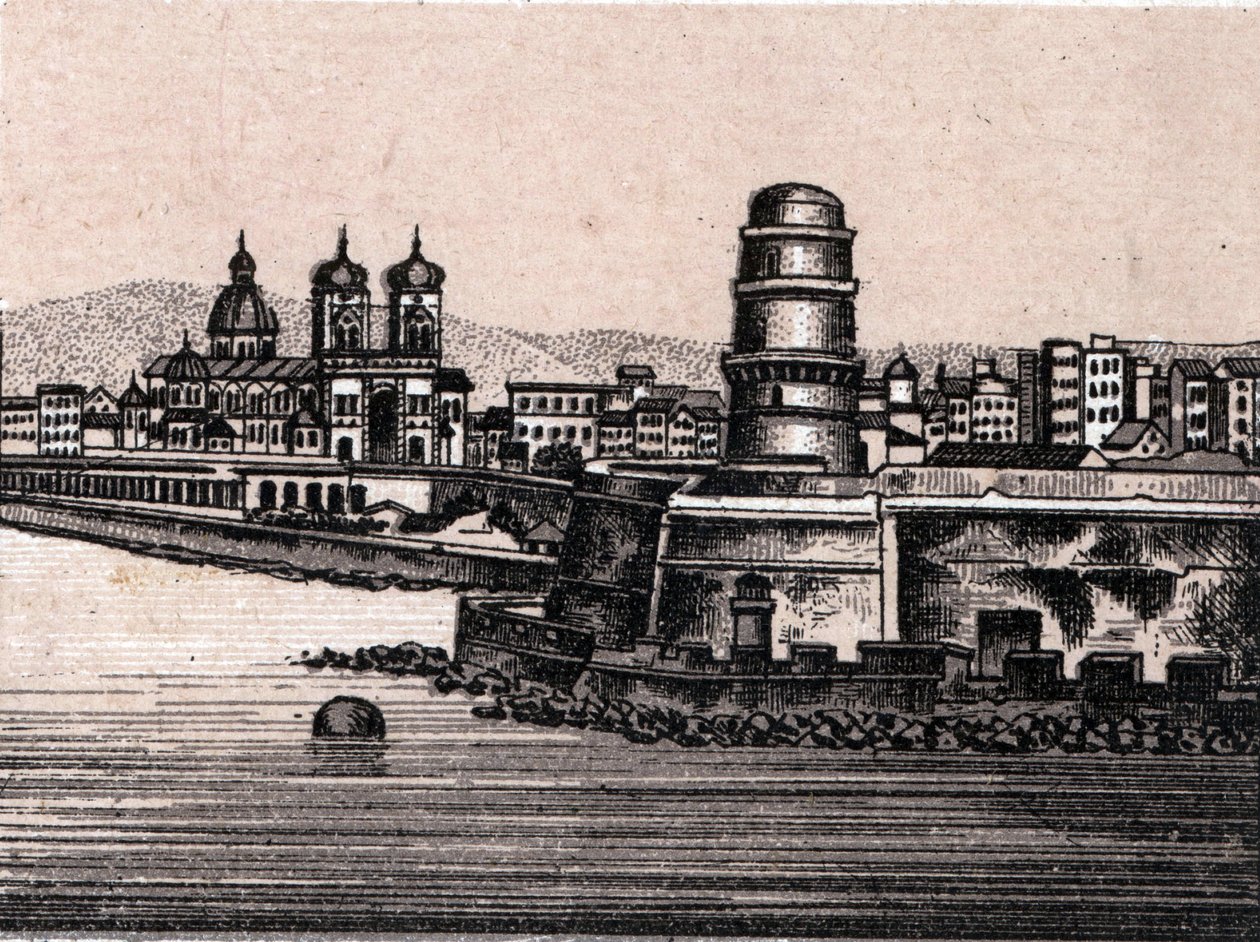 Le fort saint Jean en Marsella en "El mundo ilustrado 168 vistas" Sin fecha (finales del siglo XIX) de Unknown artist