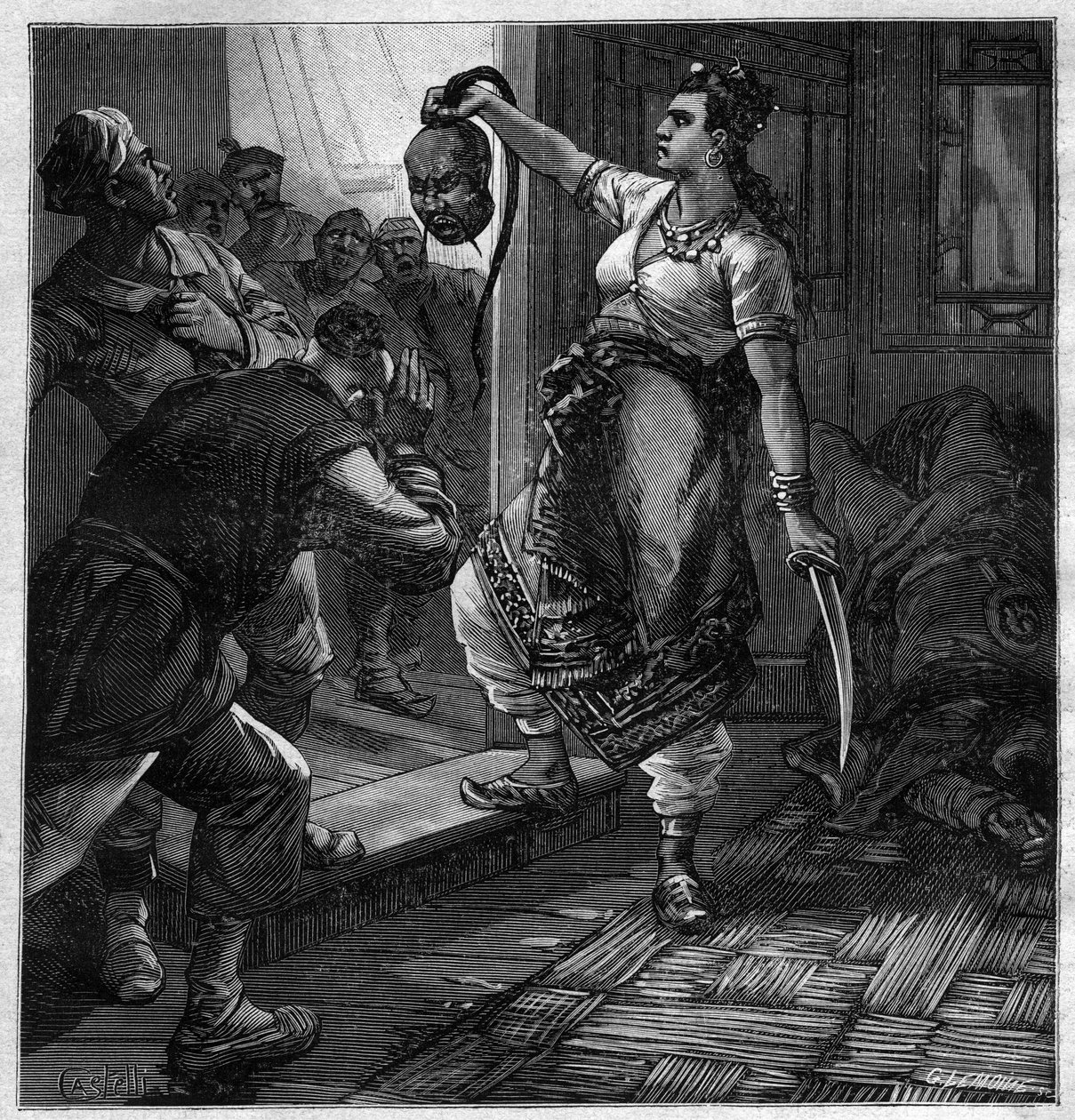 El pirata de Tonkin - ilustración para la novela de Pierre Mael (Charles Causse y Charles Vincent) grabado en “journal des voyages” 1884 de Unknown artist
