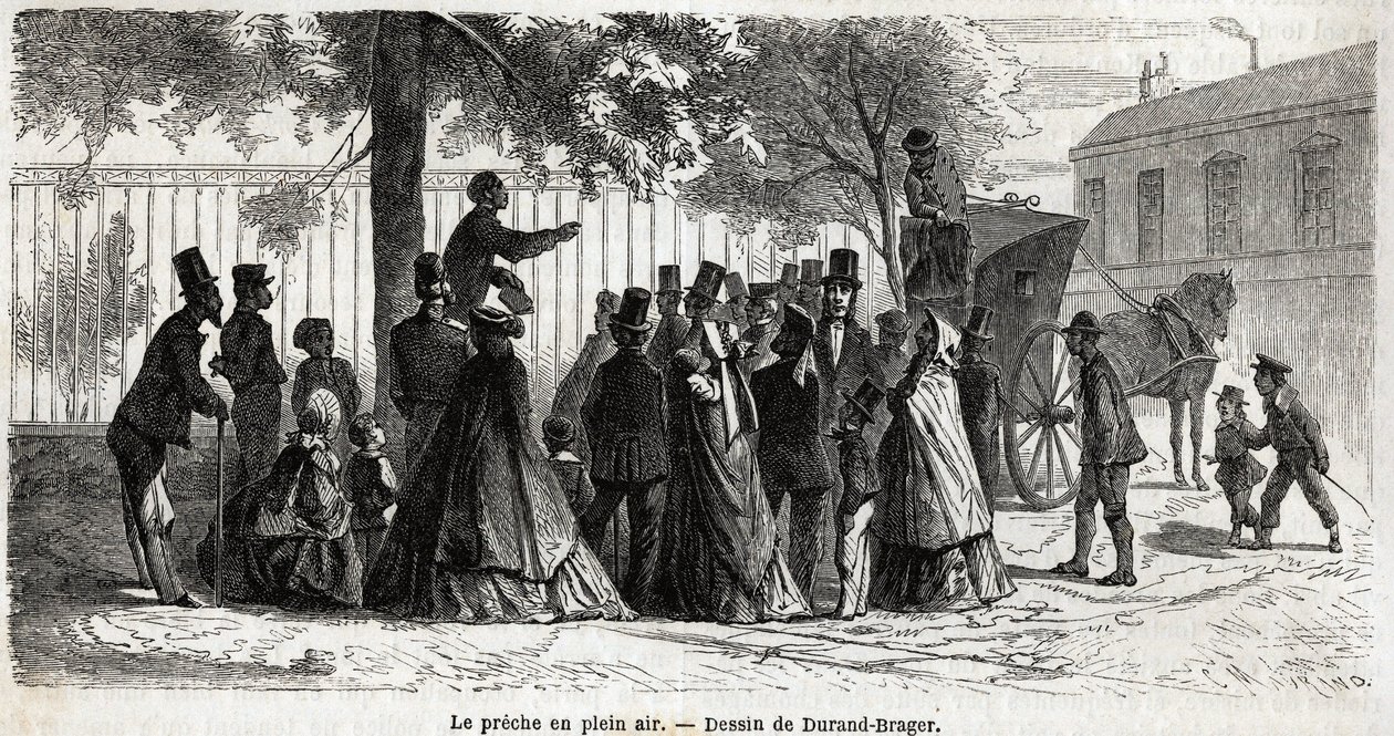 El sermón al aire libre en Londres de Unknown artist