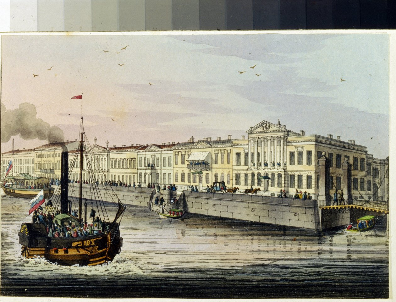 El Quai des Anglais en San Petersburgo (Álbum de Marie Taglioni de Unknown artist