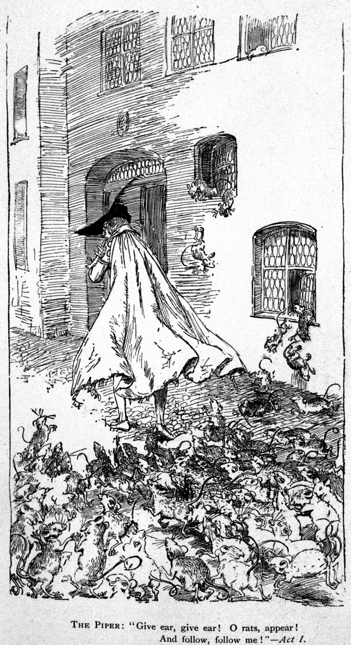 Leyenda de “El flautista de Hamelín” de Unknown artist