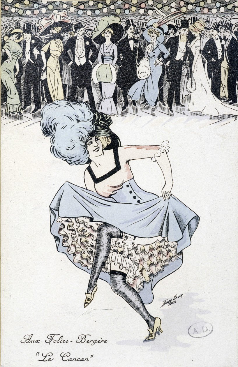 Les Folies-Bergère: el Cancán de Unknown artist