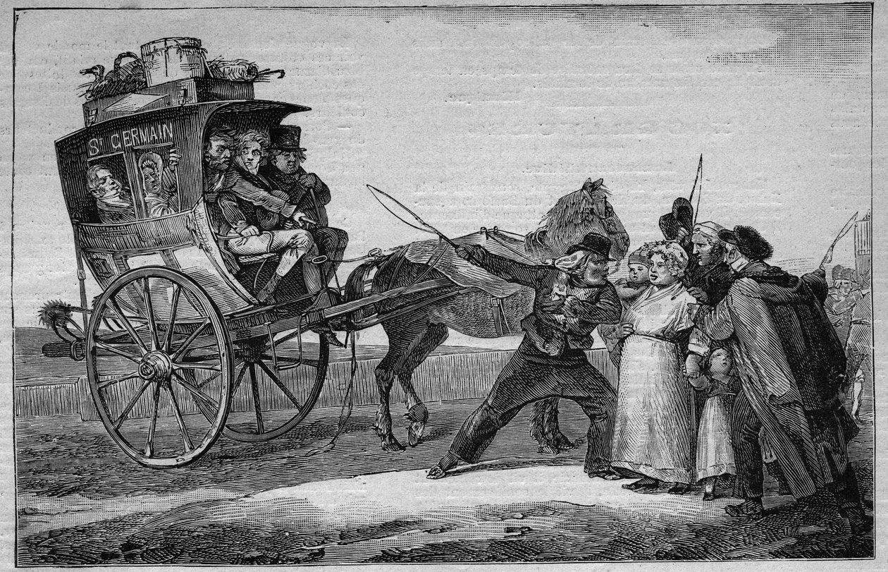 Los Omnibus de París en el siglo XIX: El Cuco - grabado de 1892 de Unknown artist