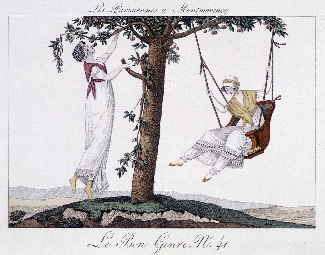 Las parisinas en Montmorency (columpio) - en "Le Bon Genre" de Unknown artist