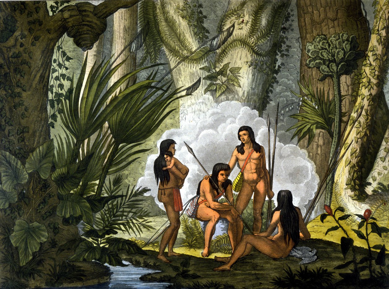 Les camacans, indios de Brasil - en “Le costume ancien et moderne” de Ferrario, ed. Milán de Unknown artist