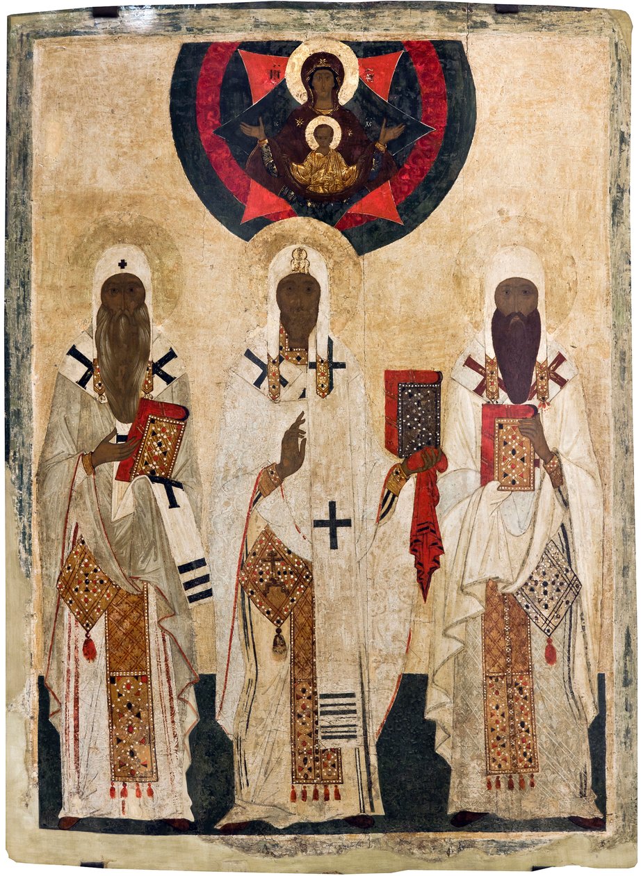 Los tres santos obispos de Rostov: Isaías, Leontio e Ignacio de Unknown artist