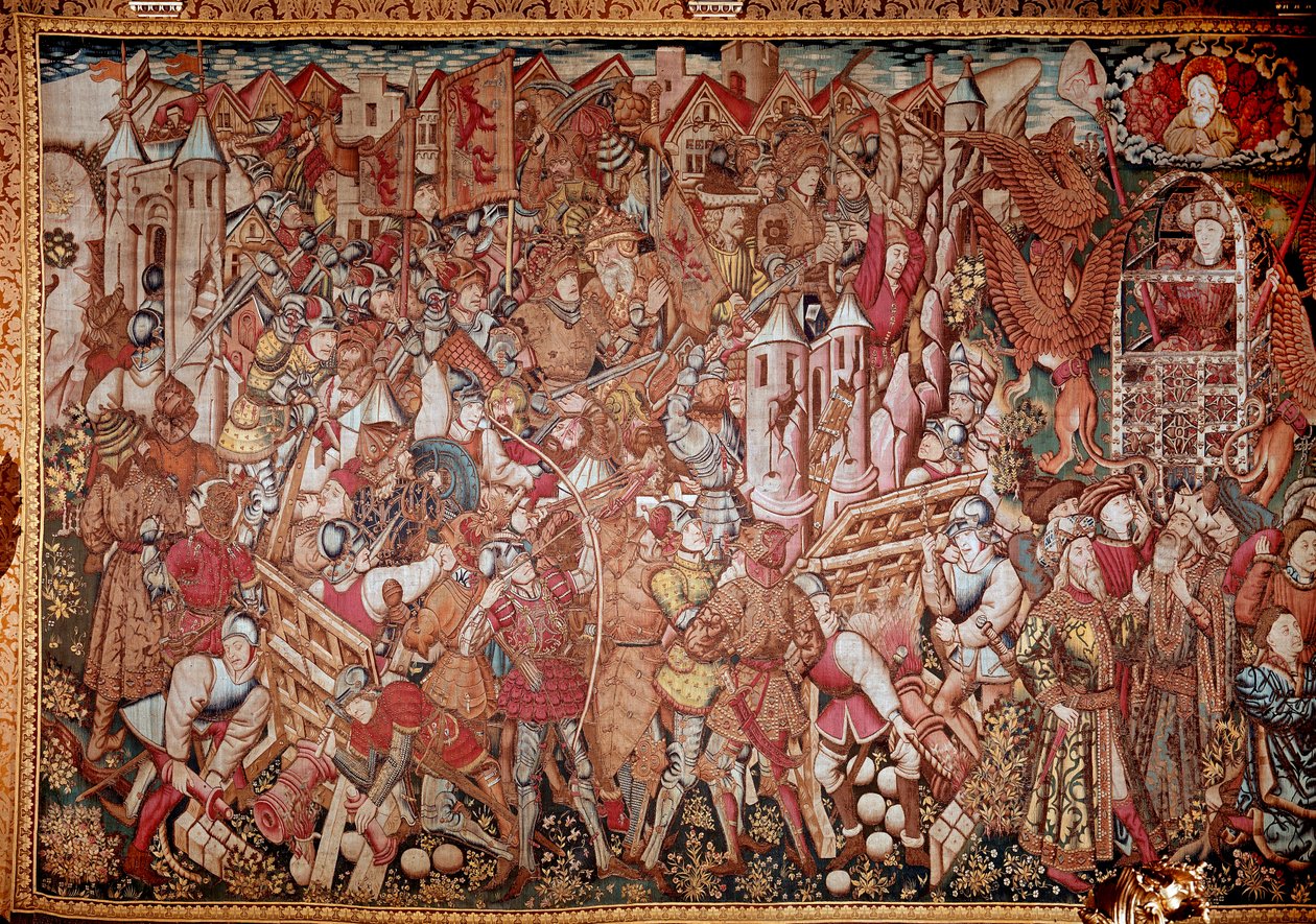 Vida y hazañas de Alejandro Magno (356-323 a.C.), Rey de Macedonia. Tapiz del siglo XV. Roma, Galleria Doria Pamphili de Unknown artist