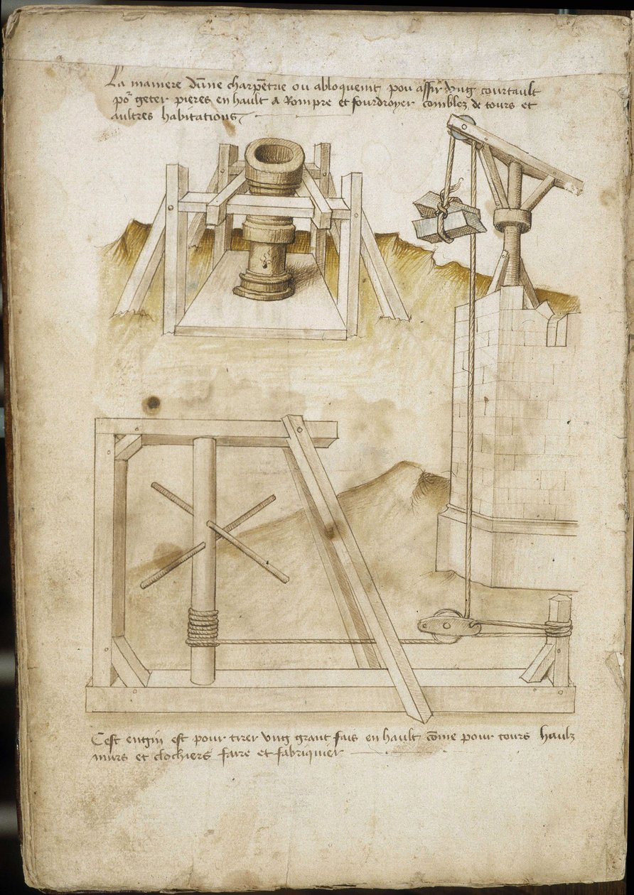 Sistema de elevación de cargas para obra de Unknown artist