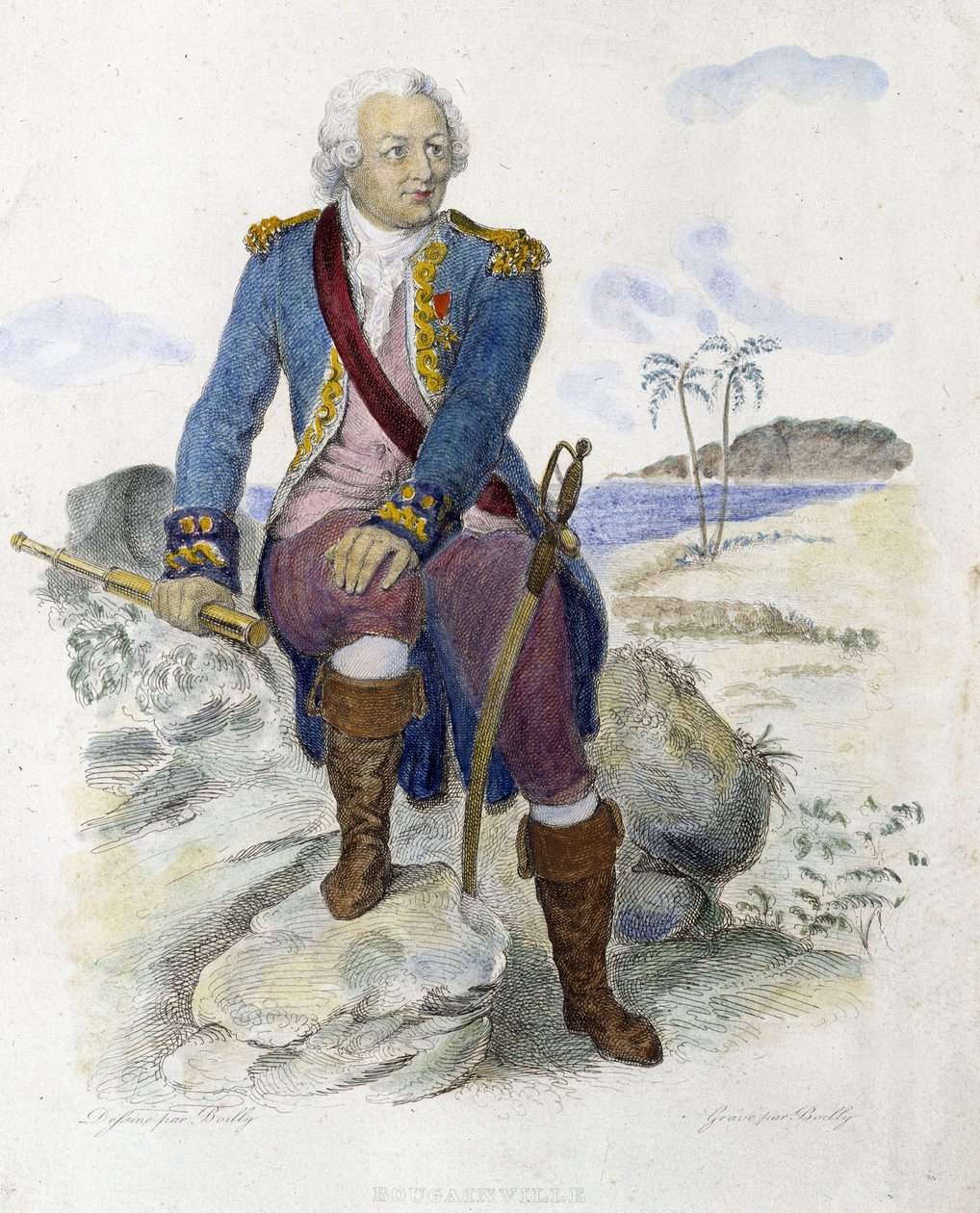 Louis Antoine, Conde de Bougainville (1729-1811), navegante francés - en “Le Plutarque Français” por Mennechet de Unknown artist
