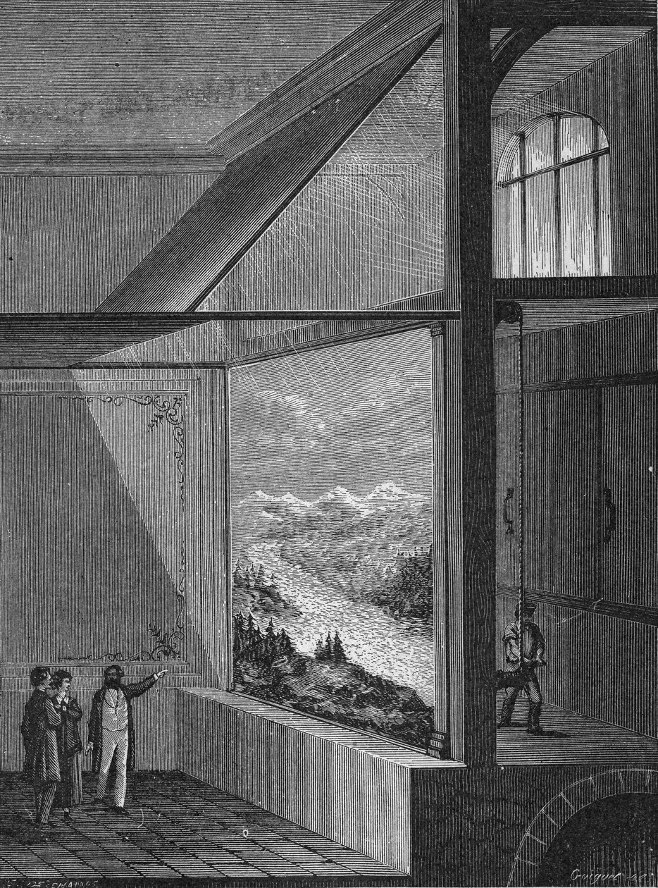 Louis Daguerre realizó una demostración del diorama y el modo de cambio de pintura de Unknown artist