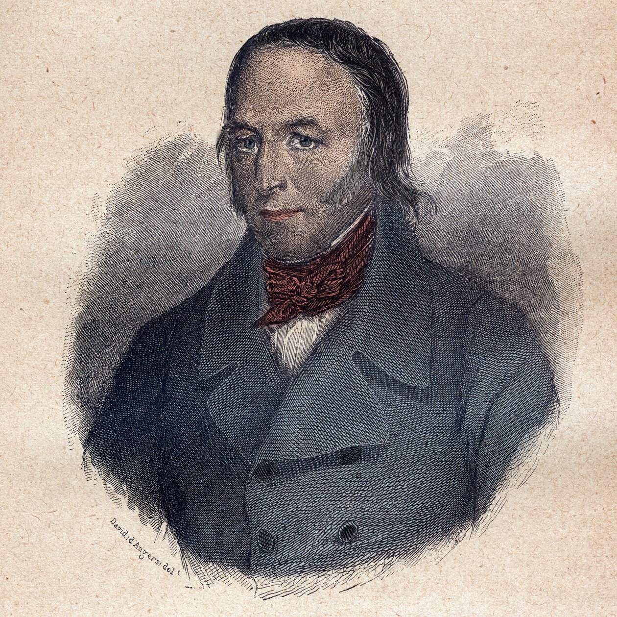Louis Marie de Lahaye barón luego vizconde de Cormenin (1788-1868) jurista y panfletista político francés - grabado de Unknown artist
