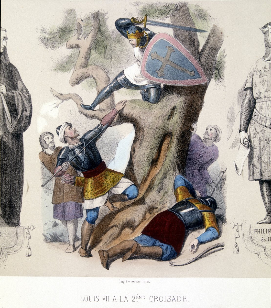 Luis VII el Joven (1120/1180), Capeto durante la Segunda Cruzada (1147/1149) de Unknown artist