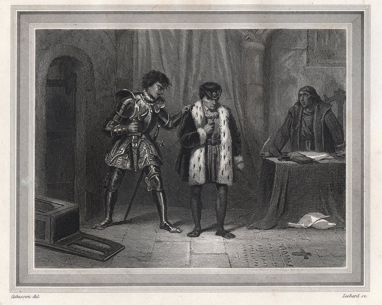 Luis XI prisionero de Carlos el Temerario Duque de Borgoña - Rey de Francia Luis XI (rey 1461-1483) se encuentra con su oponente Carlos el Temerario Duque de Borgoña en 1467-1477 en Péronne en octubre de 1468, período de la Liga del Bien Público - Rey fran de Unknown artist