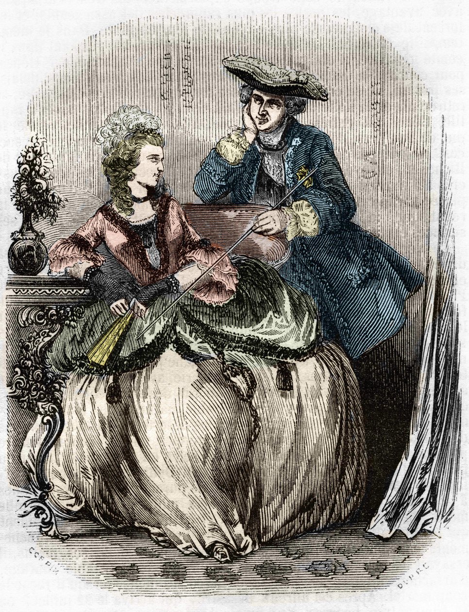 Luis XV y Madame de Pompadour, Jeanne Antoinette Poisson (Marquesa de Pompadour) - en Histoire de France por L.-P. Anquetil de Unknown artist