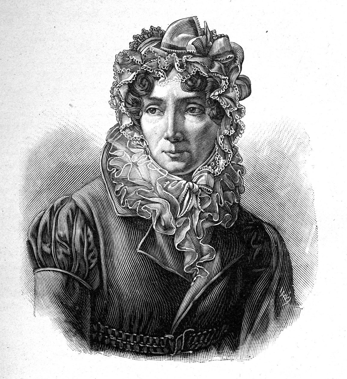 Madame de Genlis - Retrato de Stéphanie Félicité du Crest de Saint-Aubin (1746-1830), Condesa de Genlis, mujer de letras francesa de Unknown artist