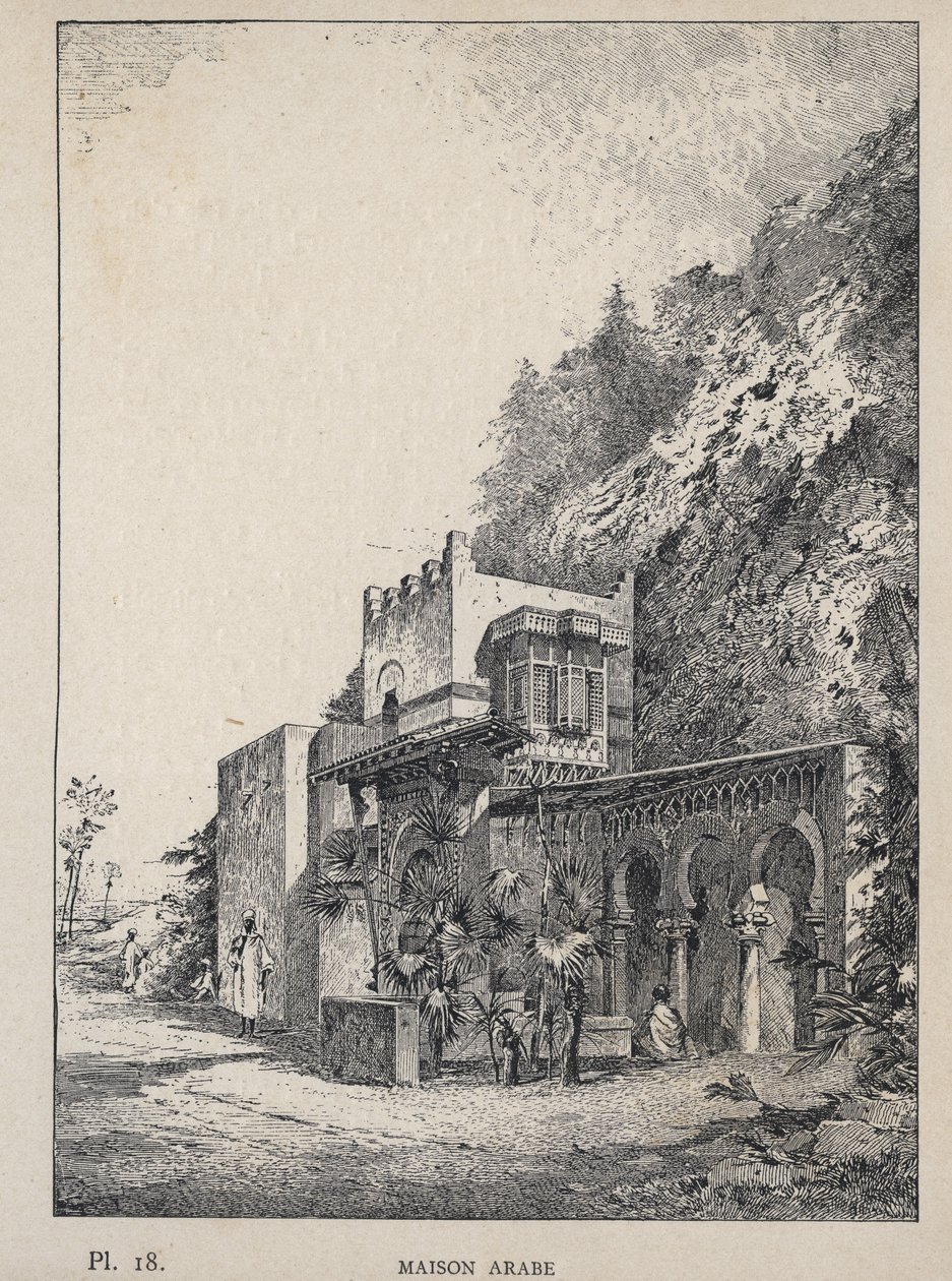Maison Arabe (Casa Árabe) - grabado de 1889 en “Histoire de l