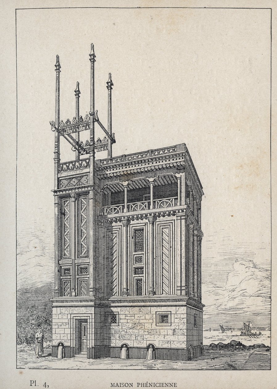 Casa fenicia - (Casa fenicia, Exposición Universal, París) de Unknown artist