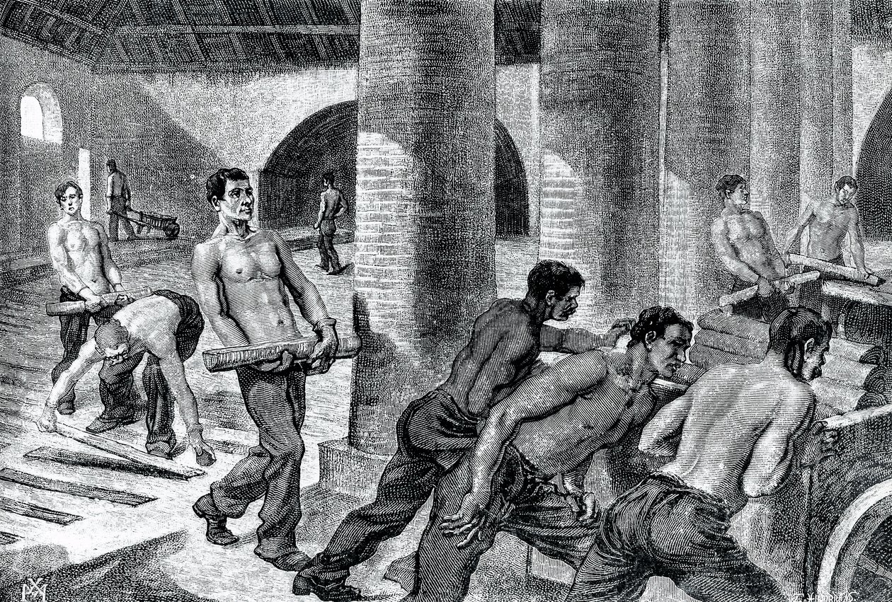 Fabricación de hierro en la fábrica de Couillet de Unknown artist