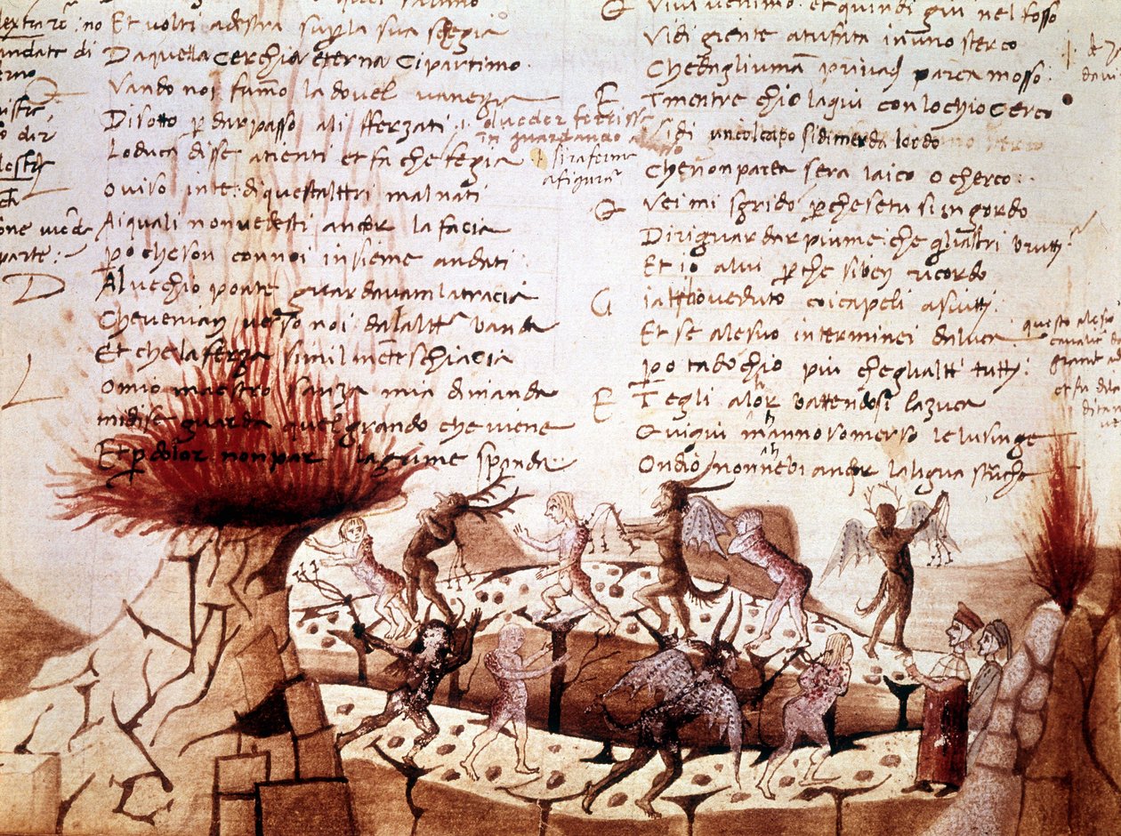 Manuscrito de la "Divina Comedia" de Dante Alighieri: Infierno de Unknown artist