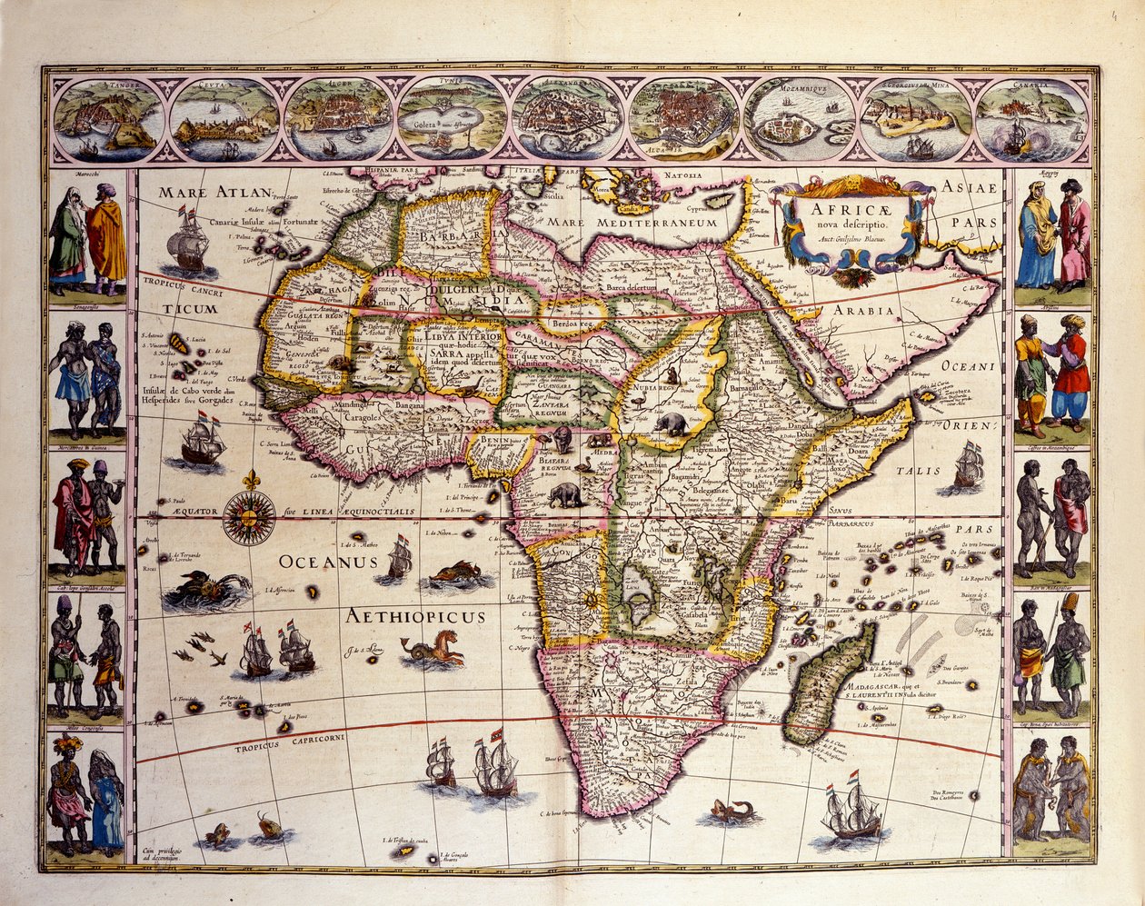 Mapa de África del Atlas de William Blaeu de Unknown artist