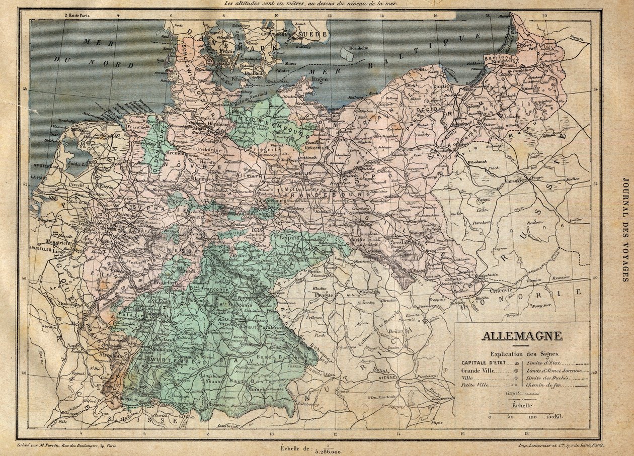 Mapa de Alemania en 1891 de Unknown artist