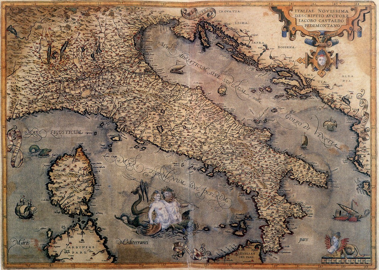 Mapa de Italia de Unknown artist