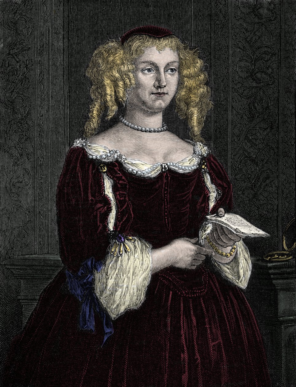 Marie de Rabutin-Chantal, marquesa de Sévigné conocida como Madame de Sévigné. Grabado de 1862 en 