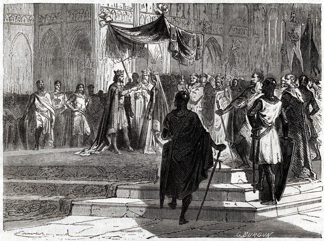 Matrimonio de Luis el Joven (1120 - 1180) con Alienor de Aquitania. de Unknown artist