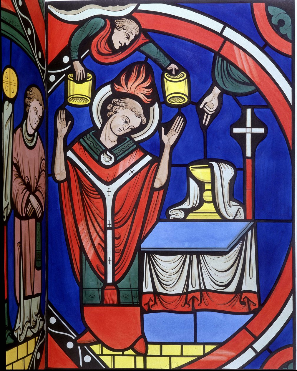 Mass. College símil de una vidriera de la catedral de Le Mans. Trazado del siglo XIX. de Unknown artist