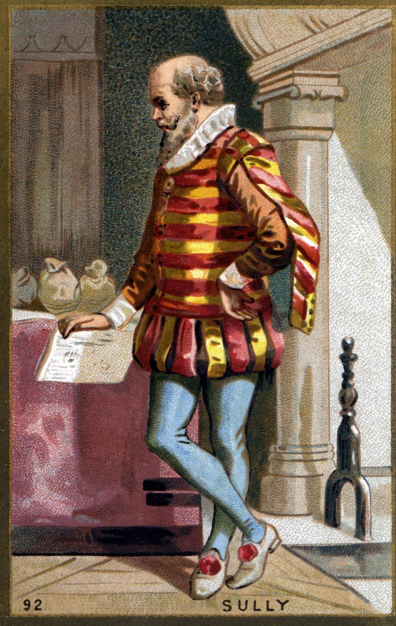 Maximiliano de Béthune, Barón de Rosny, Duque de Sully (1560 - 1641). Cromolitografía del siglo XIX de Unknown artist