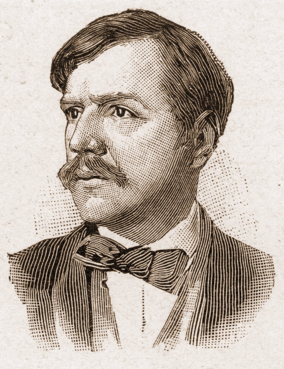Miembros de la Academia Francesa en 1895: retrato de Paul Bourget (1852-1935), escritor francés. de Unknown artist