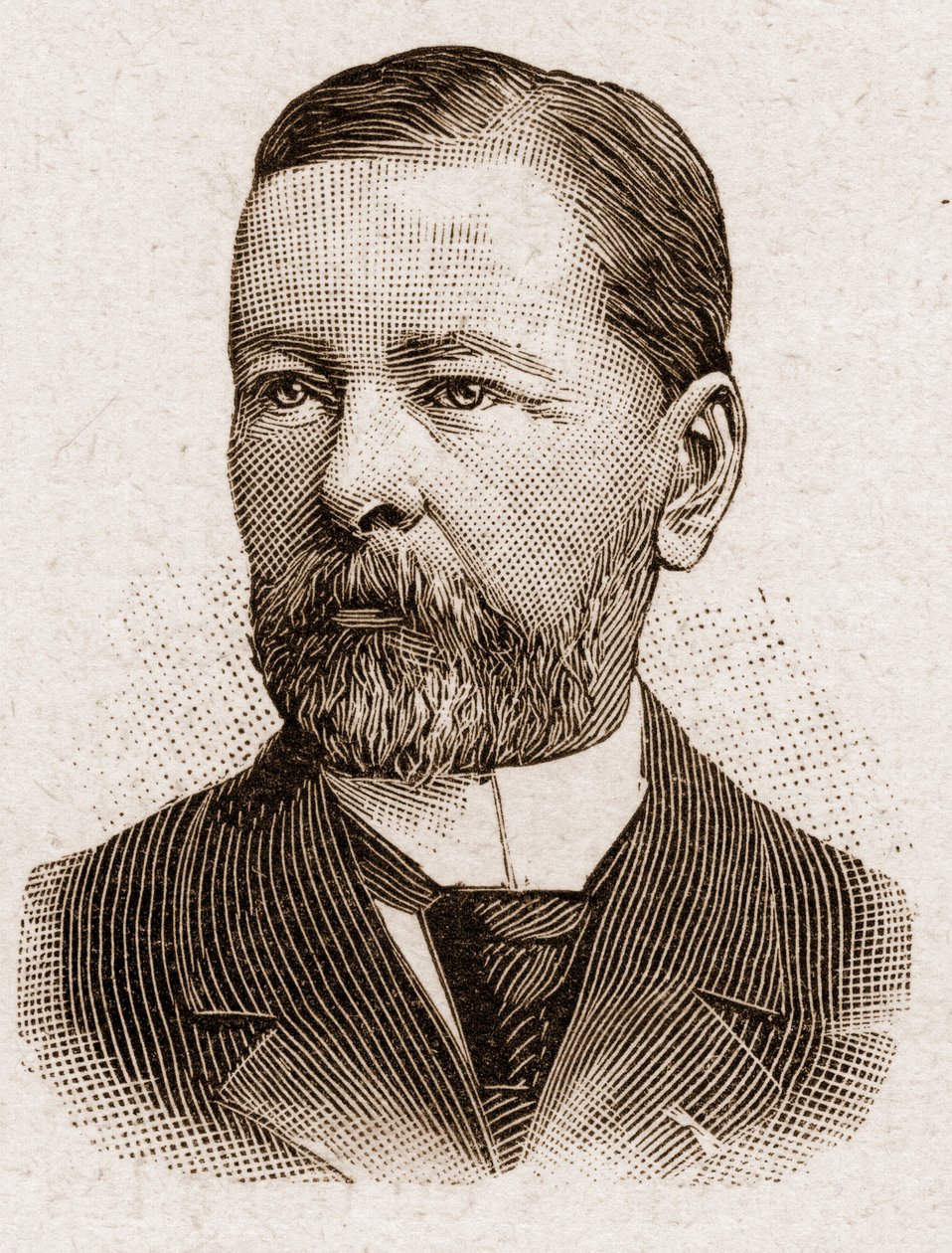 Miembros de la Academia Francesa en 1895: retrato de Paul Thureau Dangin (Thureau-Dangin), historiador francés. de Unknown artist